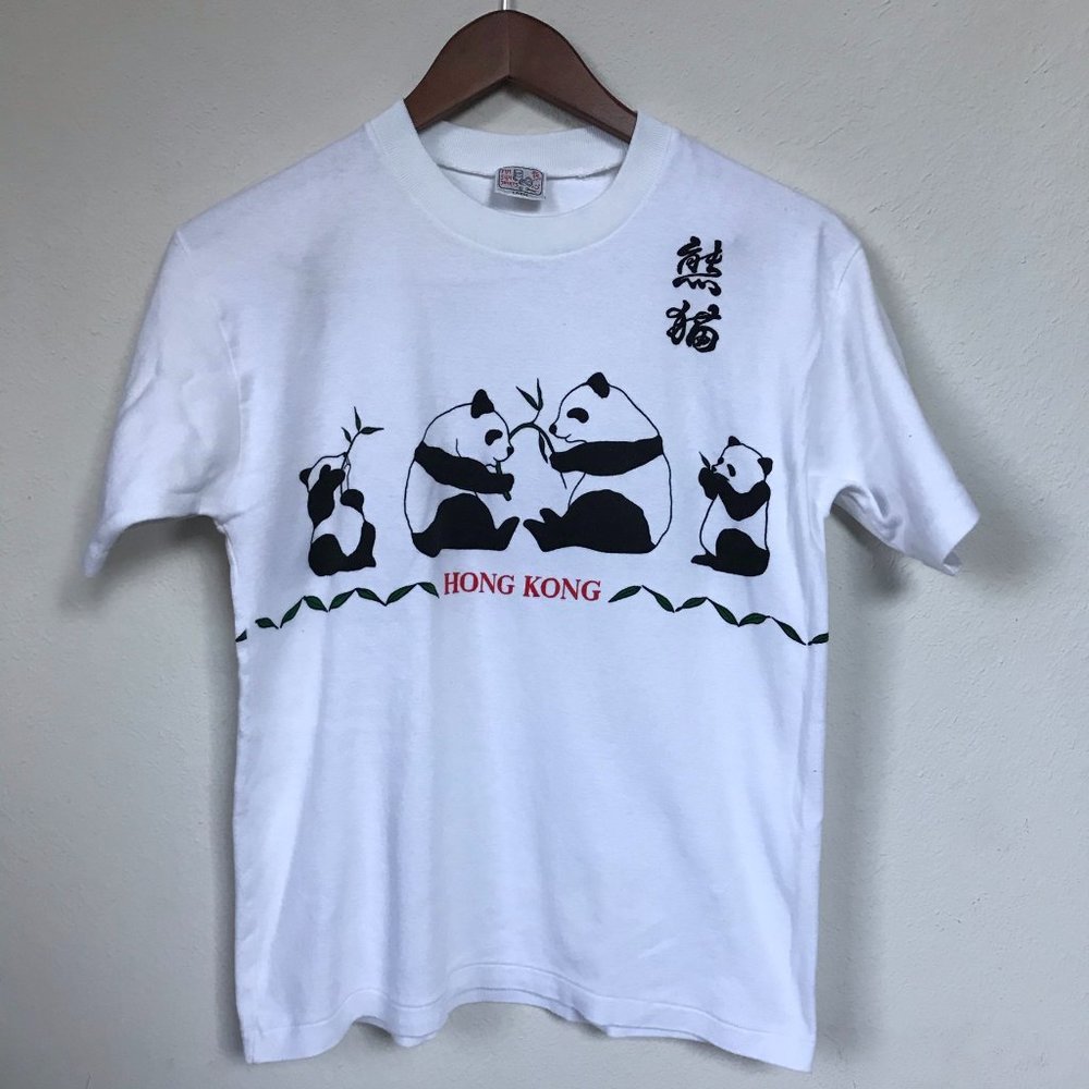 Dim Sum White Panda Graphic Hong Kong Tee Shirt